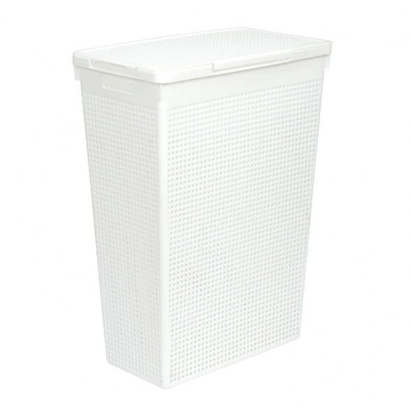 Корзина д/белья Лофт с/кр узкая 50л белая