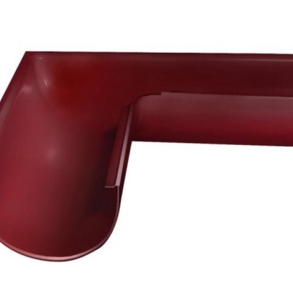 Угол желоба внешний 90гр D125 ПЭ 3005 ЗМ