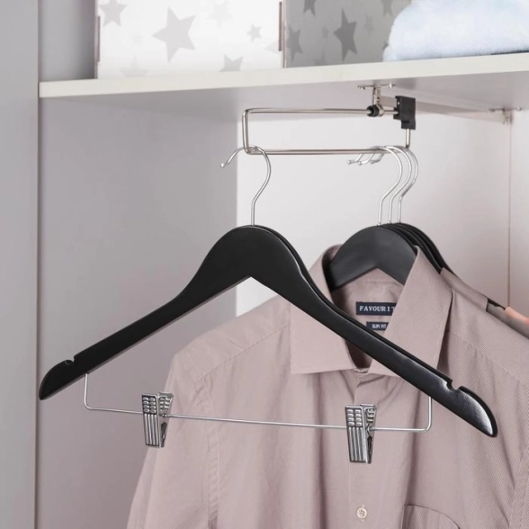 Вешалка-плечики 44,5х24,5см зажим. тем.дерево лотос 5257280