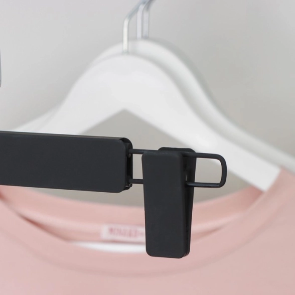 Вешалка для брюк/юбок с зажимами 31*15 черный soft-touch 1887415