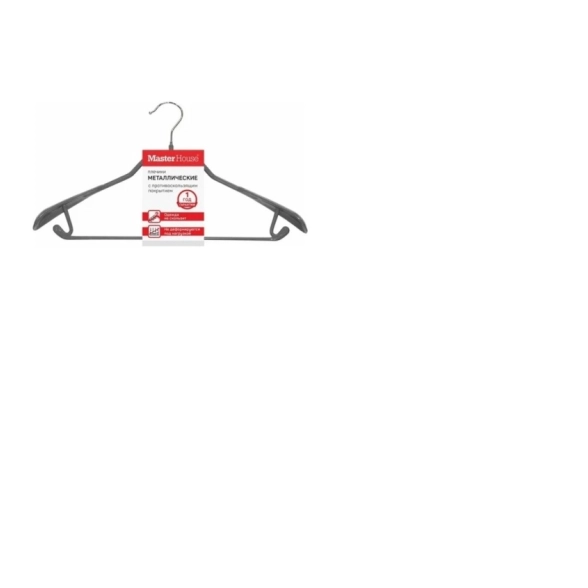 Вешалка-плечики металл.с п/с покр.Стефани 41см серый 60526