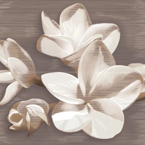 Панно Амати Цветок белый/Amati Pulmeria Alba 50*40 (из 2шт)