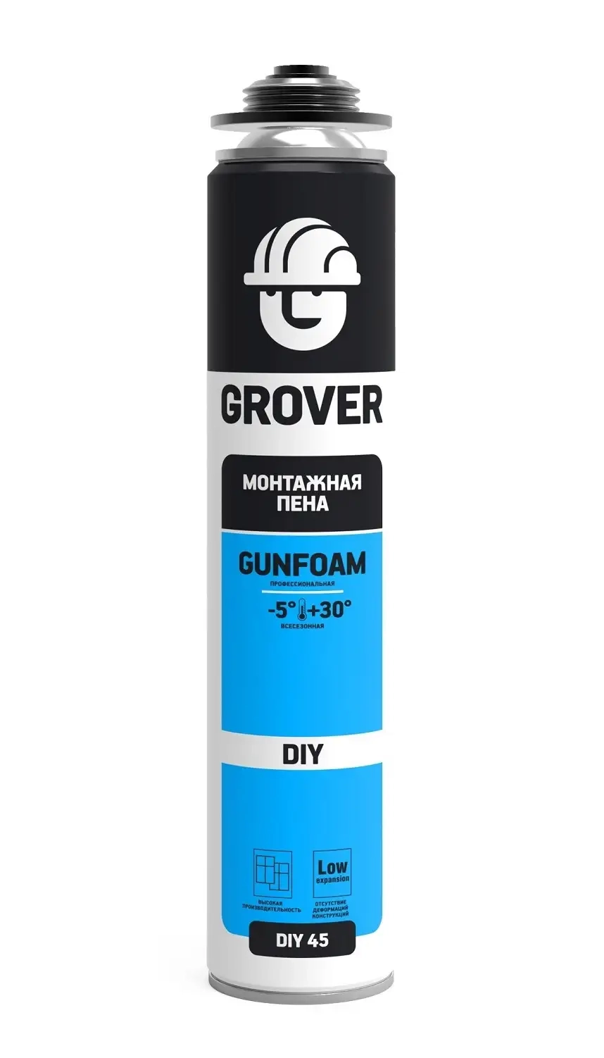 Пена монтажная GROVER GF45 ST проф. 720мл всесезон