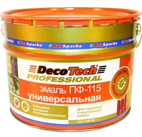 Эмаль DecoTech ПФ-115 гл.бежевая под RAL1001 10кг