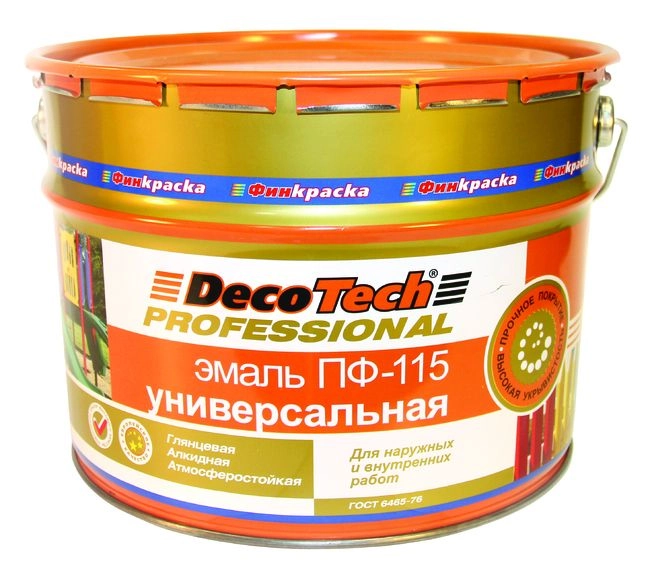 Эмаль DecoTech ПФ-115 гл.бежевая под RAL1001 10кг