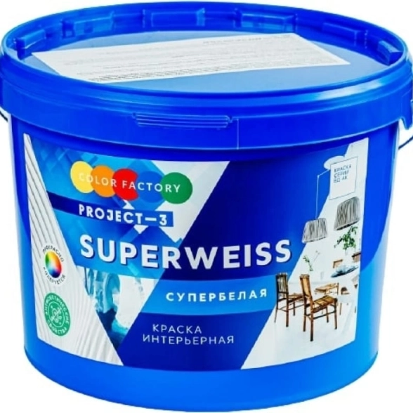 Краска ВДАК-Project-3 Superweiss супербелая 14кг