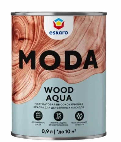 Краска д/дер.фасадов Eskaro Moda Wood Aqua 0,9л