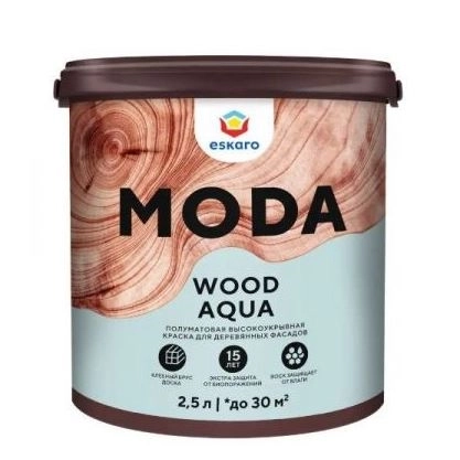 Краска д/дер.фасадов Eskaro Moda Wood Aqua 2,5л