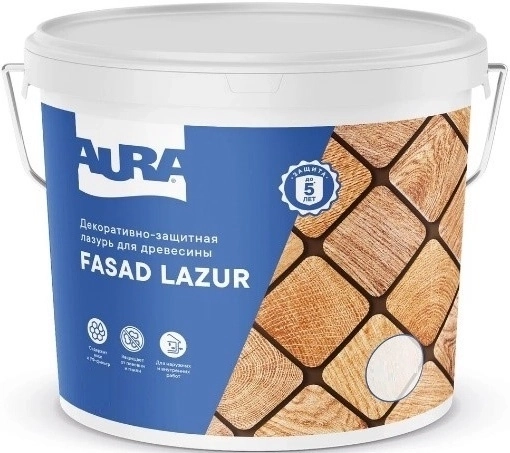 Антисептик Aura Fasad Lazur махагон 9л