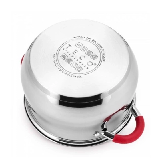 Кастрюля Teco 2,1л нерж.сталь 16см TC-C2100-03R-image-1