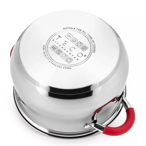 Кастрюля Teco 3,9л нерж.сталь 20см TC-C3900-03R-image-2