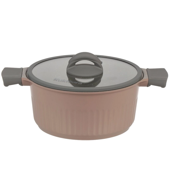 Кастрюля АП Стелла капучино 3,2л стекл/крышка Kukmara