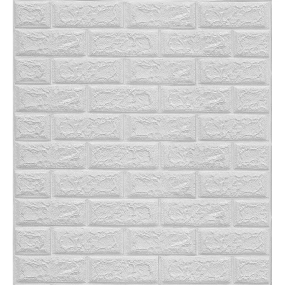 Панель ДЕКОФИКС Кирпич белый 3D 700*770*3мм