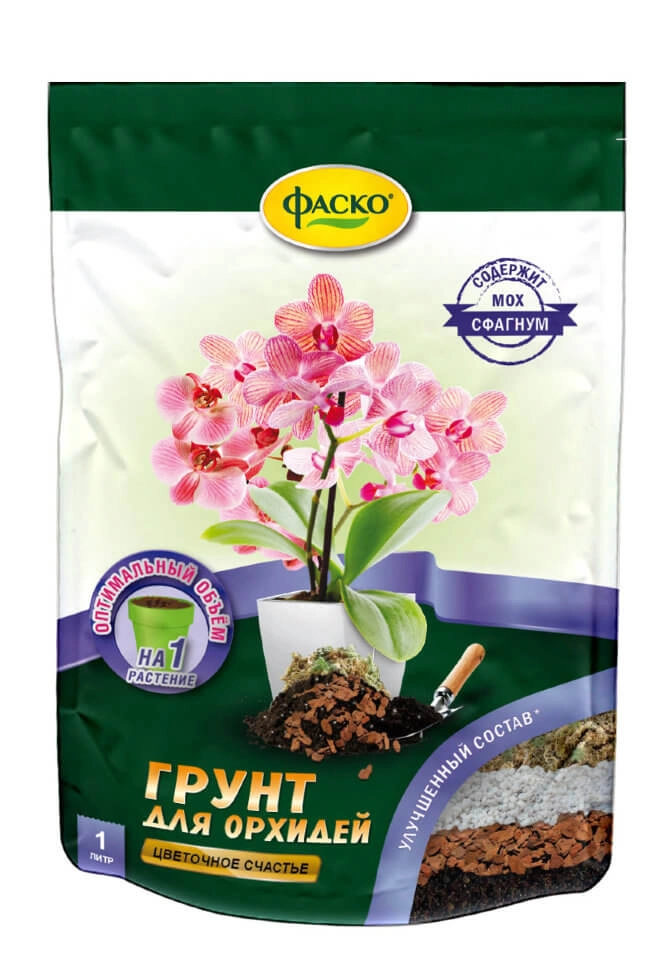 Грунт Цветочное счастье Орхидеи 1л