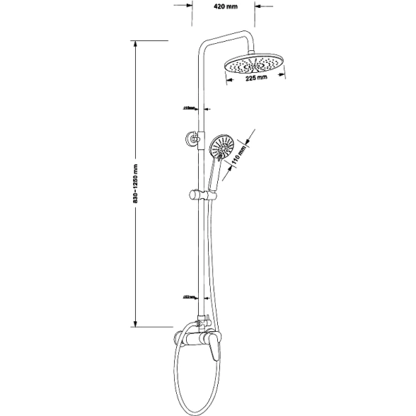 Душ система ESKO ST1200-image-3
