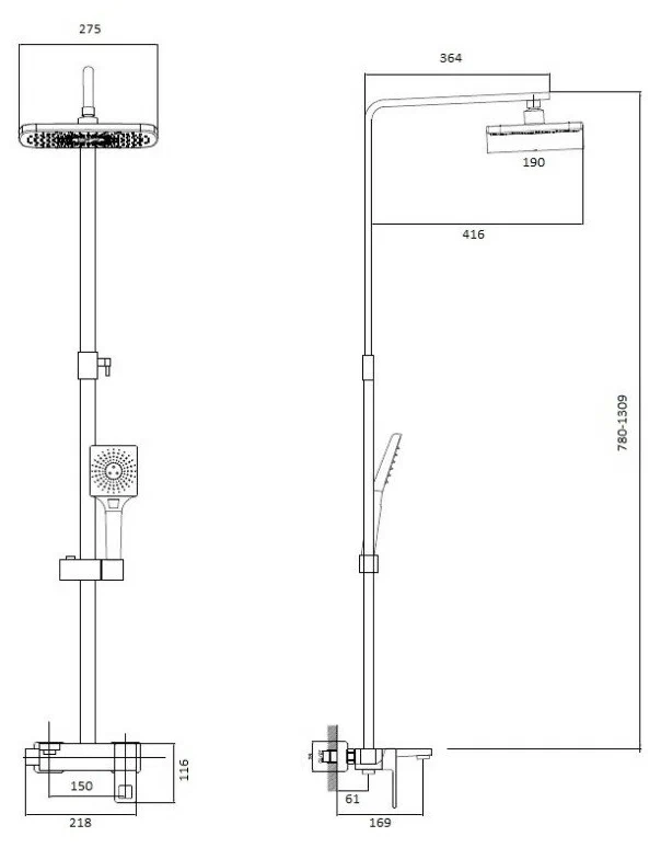 Душ система Haiba HB24615-image-1