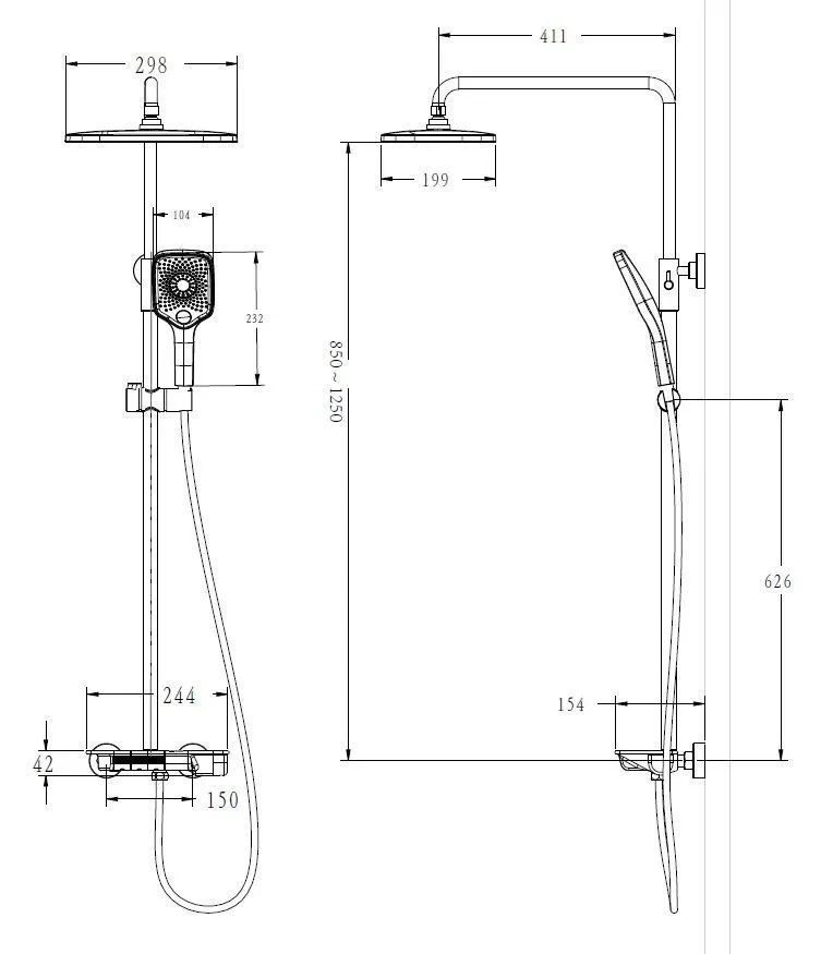 Душевая система со смес. Esko ST30105 AUT-image-1