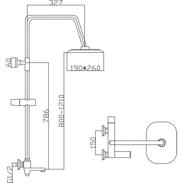 Душ система Mixline ML2414-image-2