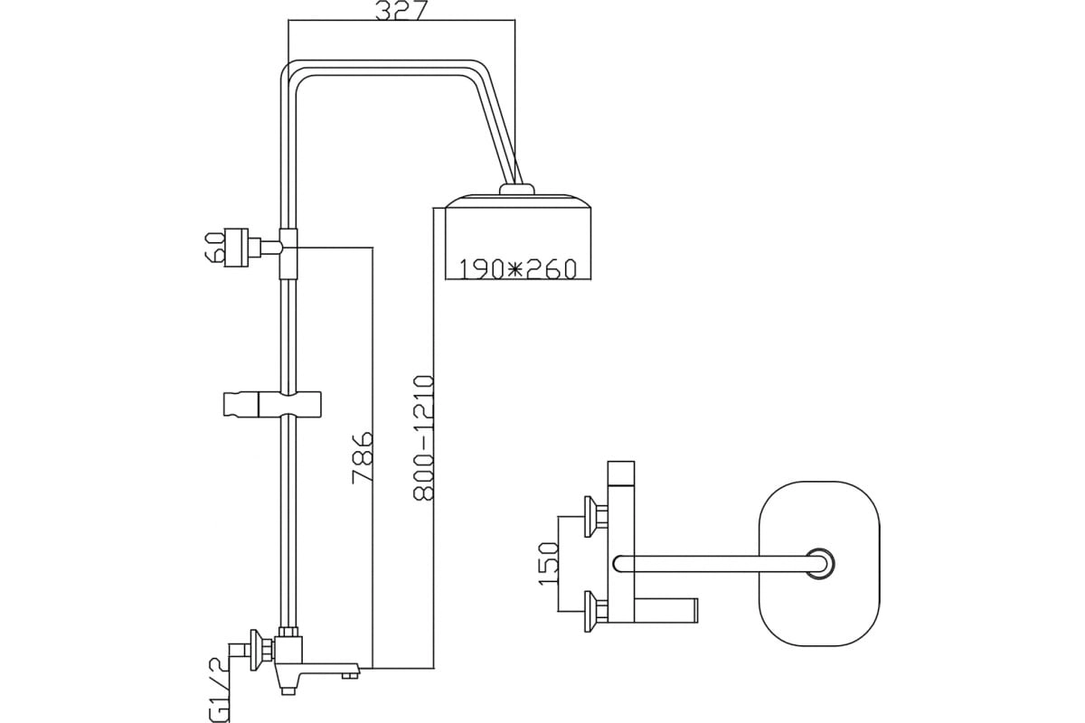 Душ система Mixline ML2414-image-2
