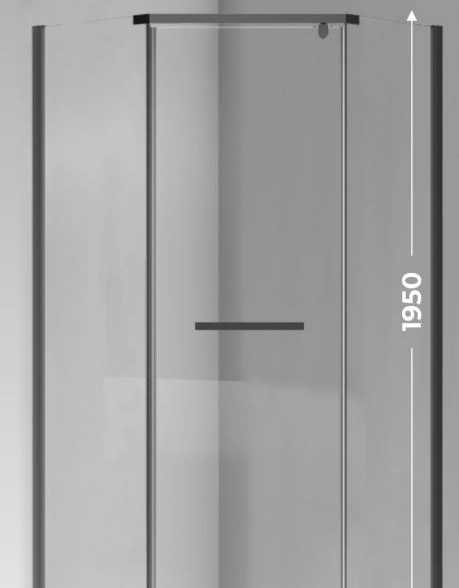 Душ уголок RGW PA-83-B 90*90*195 трапеция/черный/прозрач.