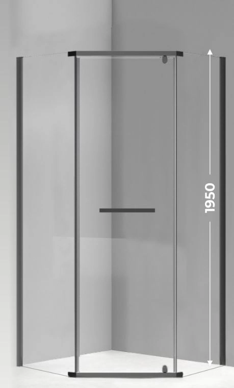 Душ уголок RGW PA-83-B 90*90*195 трапеция/черный/прозрач.