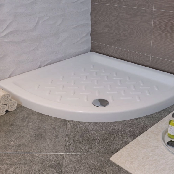 Поддон душ.RGW CR/R-099 90*90*10 полукруг/керам