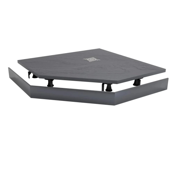 Поддон душ.RGW ST/T*-0099G 90*90*2,5 трапеция/графит камен.-image-1