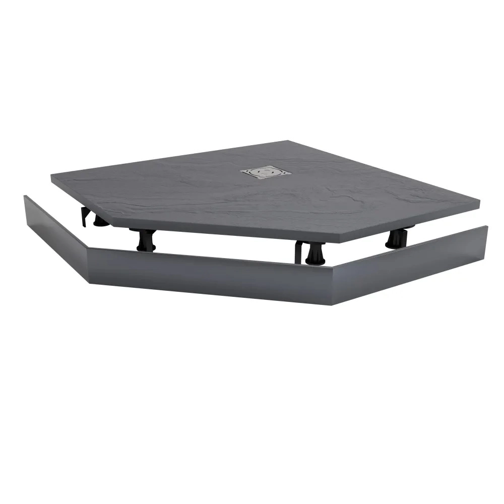 Поддон душ.RGW ST/T*-0099G 90*90*2,5 трапеция/графит камен.-image-1