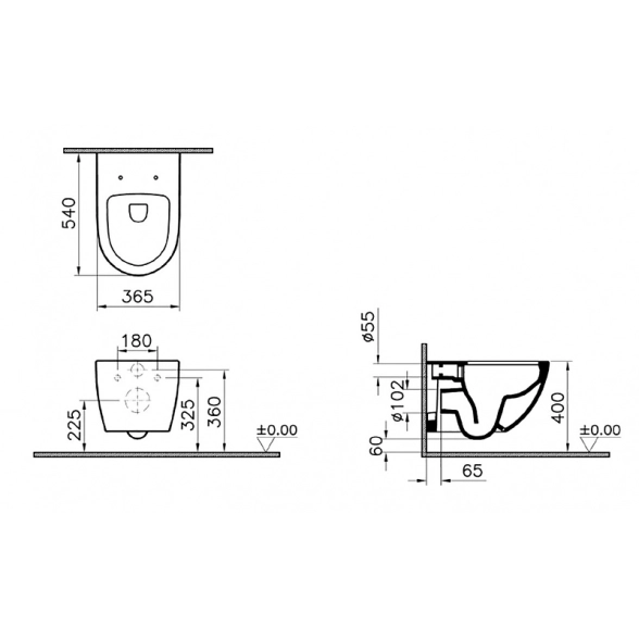 Унитаз подвес. Vitra Sento 7748B083-0101 м/л-image-2