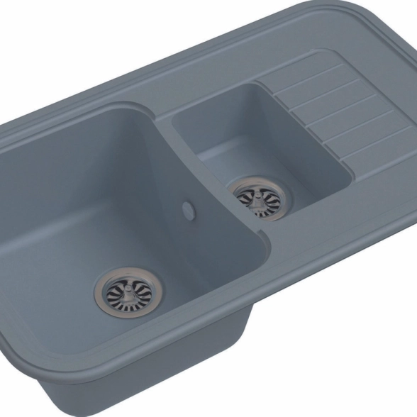 Мойка EWIGSTEIN Antik 60KF 860*510 1.5 чаша+крыло сер.мет