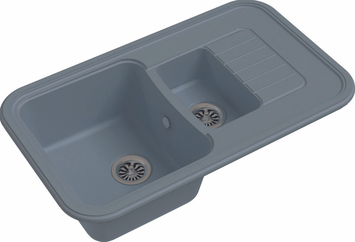 Мойка EWIGSTEIN Antik 60KF 860*510 1.5 чаша+крыло сер.мет