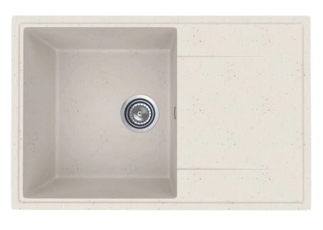 Мойкa УЛЬТРА ML-GMU07 735*475 с крылом белый камень