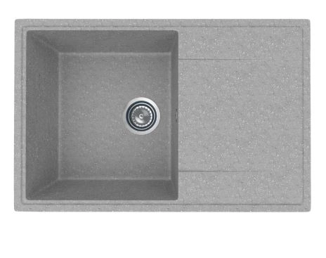 Мойкa УЛЬТРА ML-GMU07 735*475 с крылом серый камень