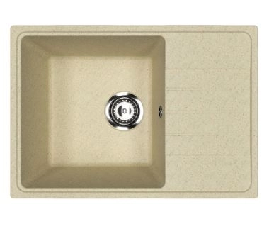 Мойкa УЛЬТРА ML-GMU06 600*420 с крылом бежевый камень