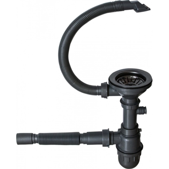 Мойка нерж. Mixline Pro подст.50х50 вып3 1/2 ч.графит с/сиф-image-2
