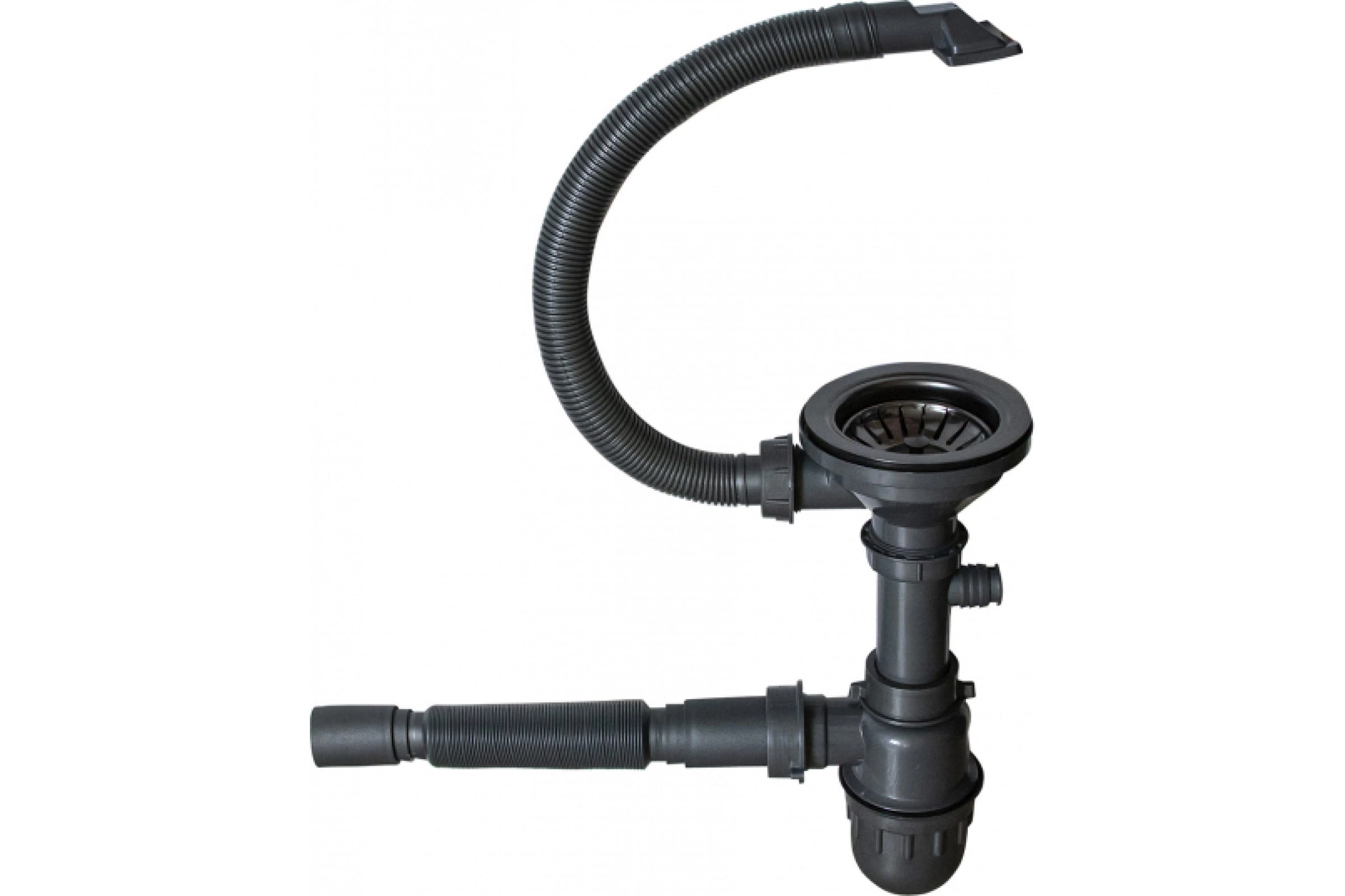 Мойка нерж. Mixline Pro подст.50х50 вып3 1/2 ч.графит с/сиф-image-2