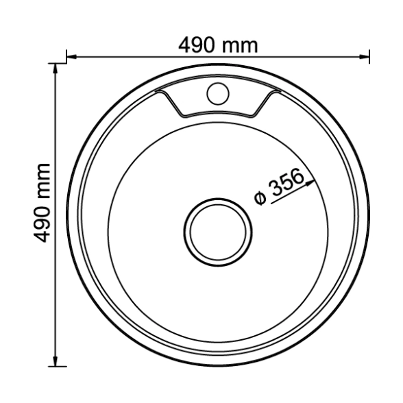 Мойка Mixline D49 0.8 мм с/сиф декор 532306-image-1