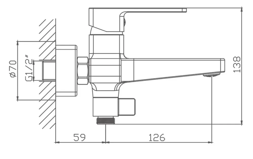 Смеситель д/в Haiba HB60615 медь-image-1