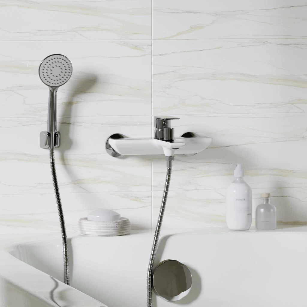 Смеситель д/в Mixline ML33-01 City White 35k бел/хром-image-3