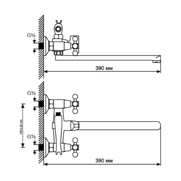 Смеситель в/у 1/2кер Mixline ML07-02-image-2