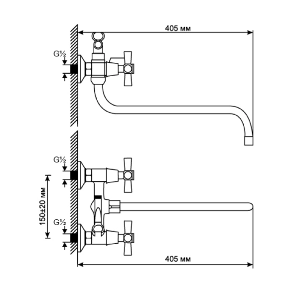 Смеситель в/у 1/2кер Mixline ML09-02-image-2