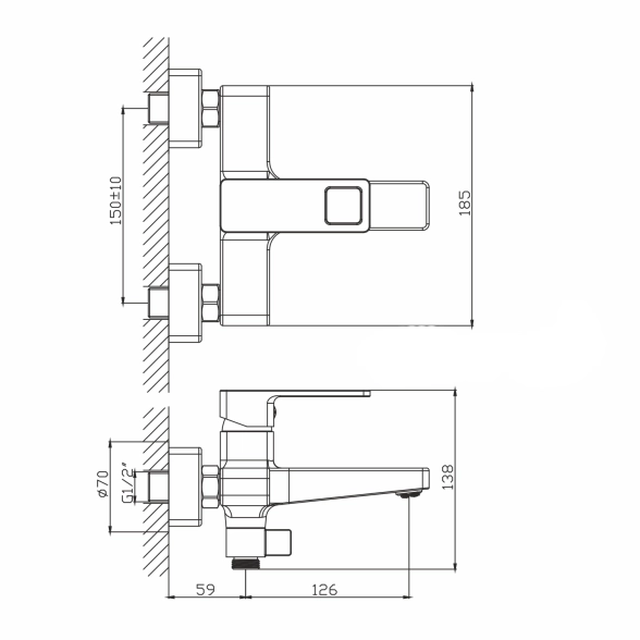 Смеситель д/в Mixline Solo Black ML34-01 черный-image-4