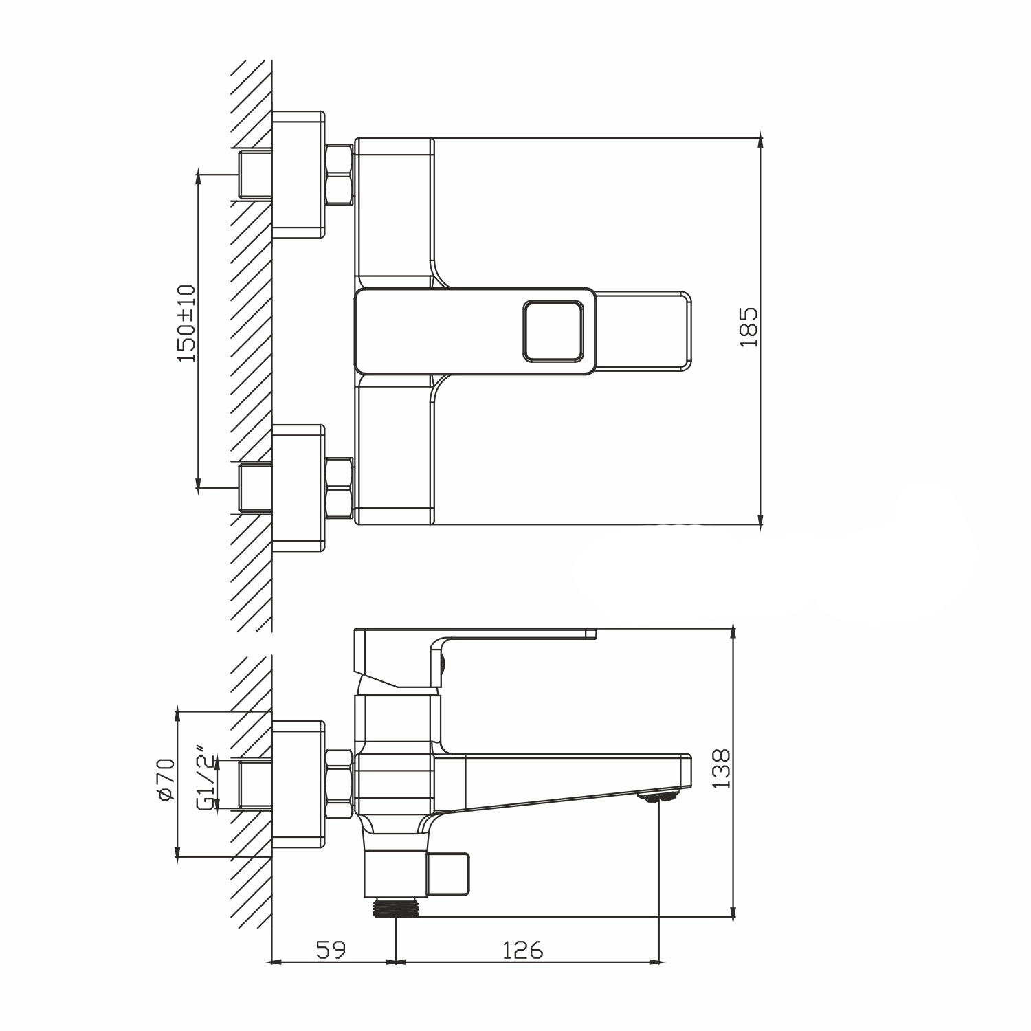 Смеситель д/в Mixline Solo Black ML34-01 черный-image-4