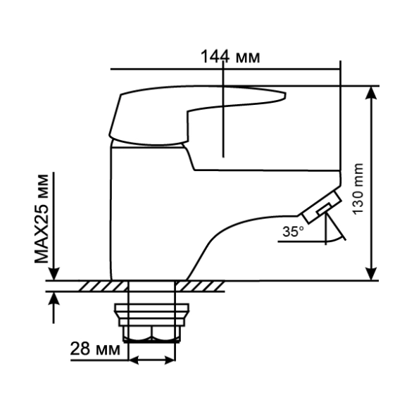 Смеситель в/у 40k MIXLINE ML08-04 522780-image-2