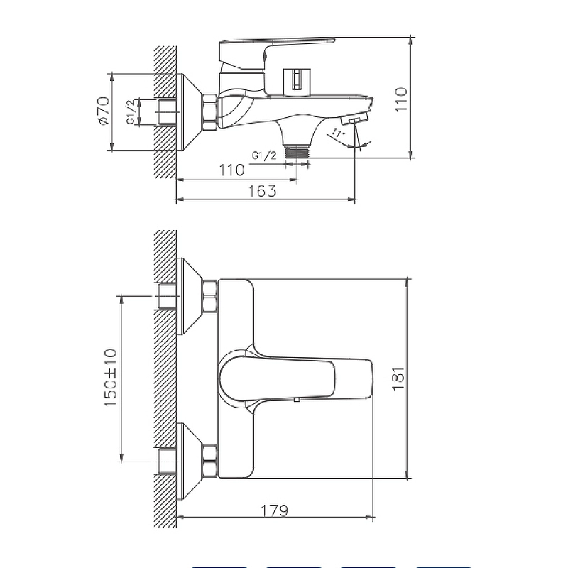 Смеситель д/в Haiba HB60563 хром-image-1