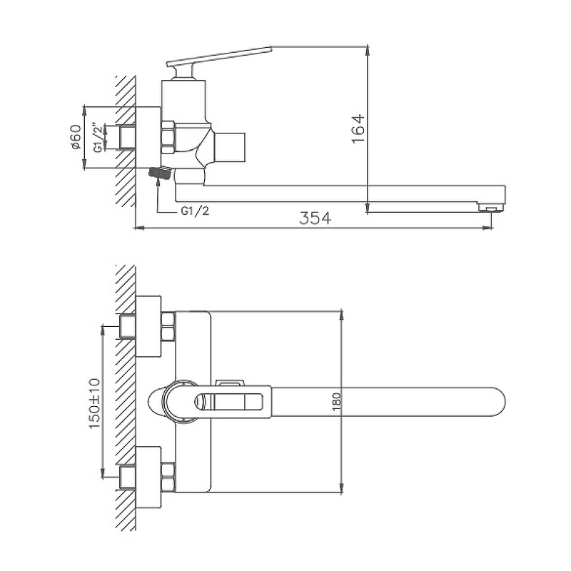 Смеситель д/в Haiba HB22589 однорыч-image-1