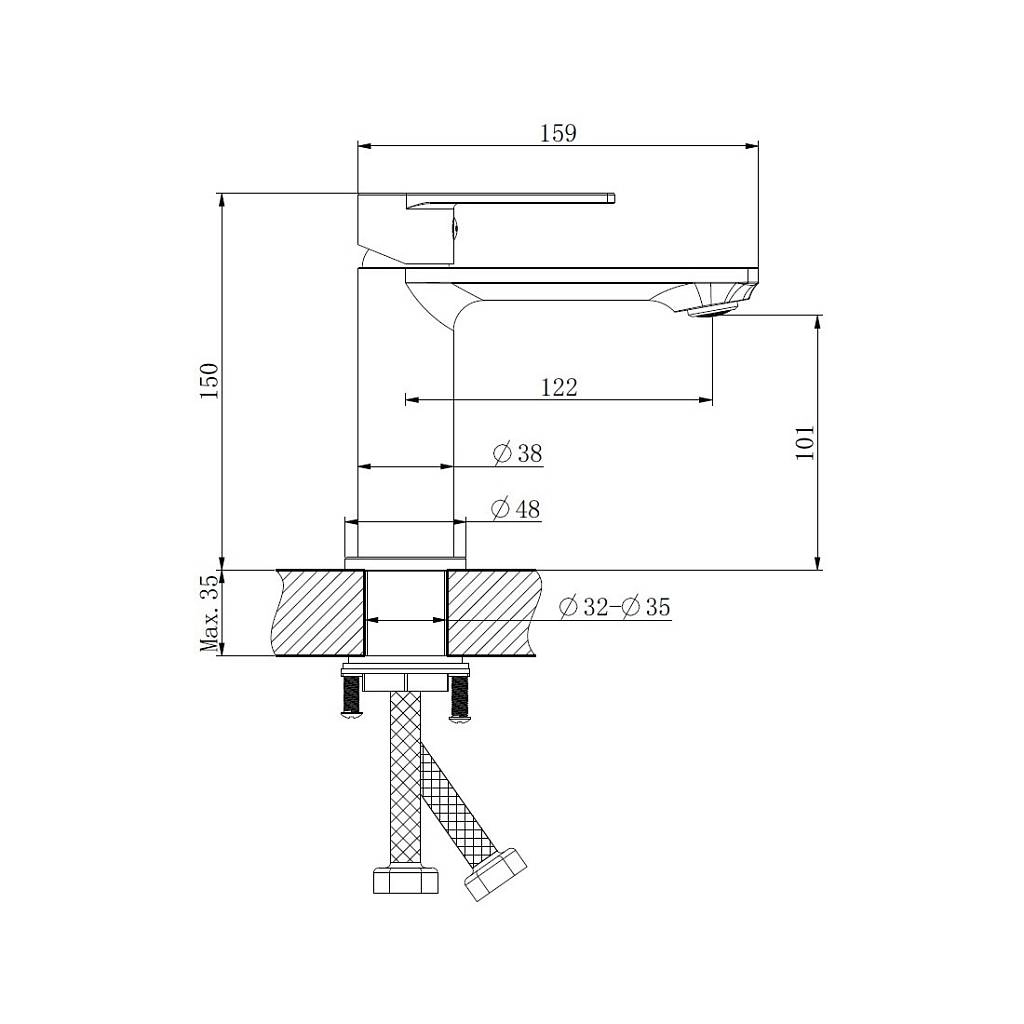 Смеситель в/м Haiba HB10639-3-image-1