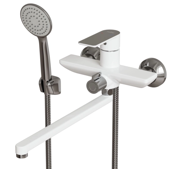 Смеситель д/в Mixline ML33-02 City White 35k бел/хром