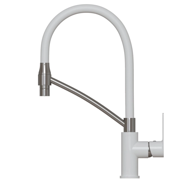 Смеситель д/у Mixline ML33-108 City White 35k бел/хром гиб.изл-image-2