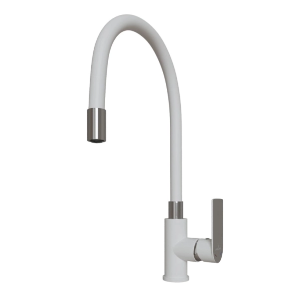 Смеситель д/у Mixline ML33-098 City White 35k бел/хром гиб.изл-image-1